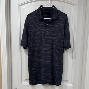 EUC Dunning Golf Charcoal Patterned Polo Shirt